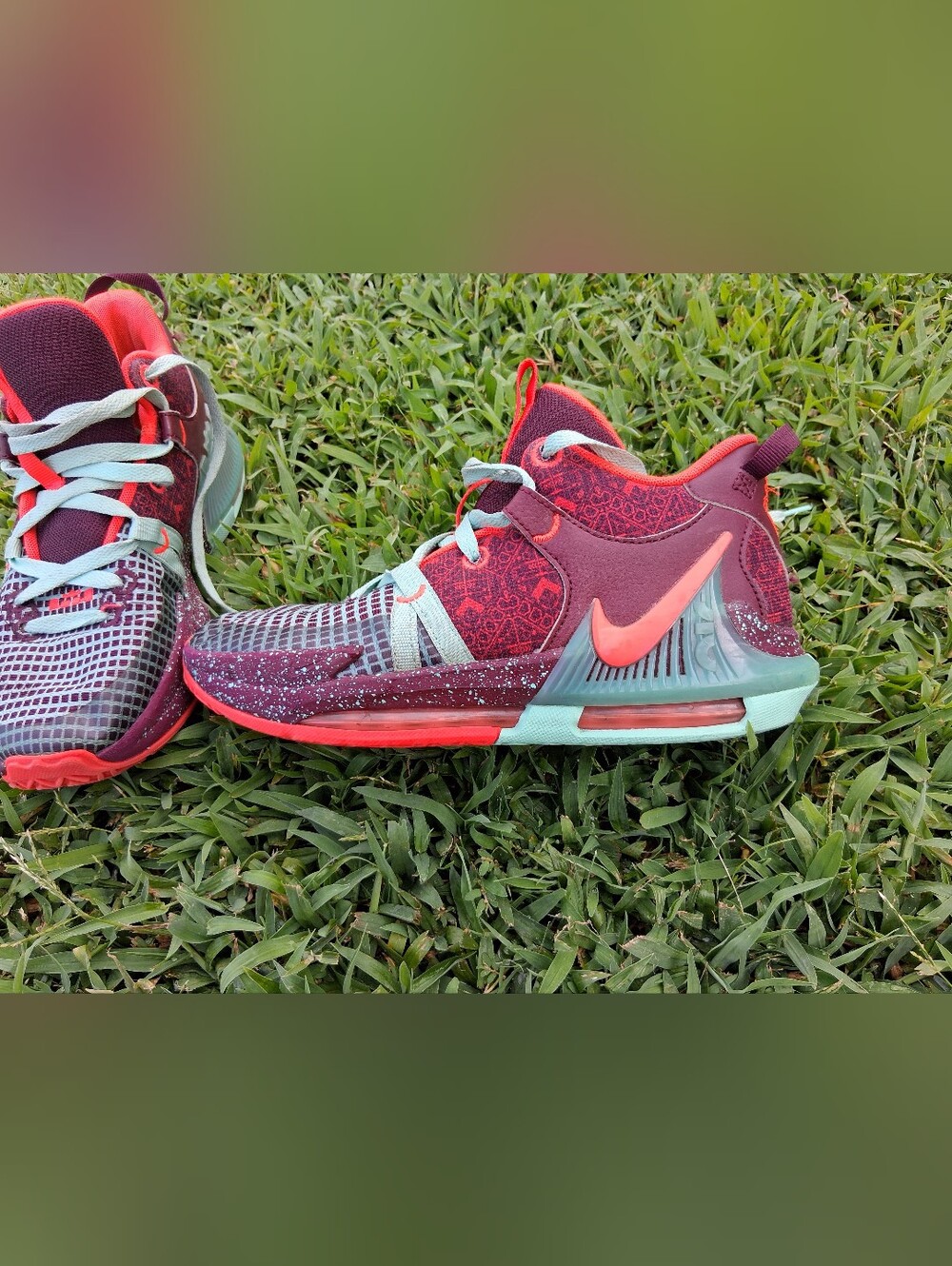 Maroon And Baby Blue Lebrons